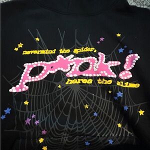 Black and Pink Sp5der Hoodie